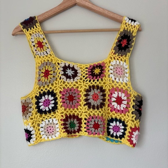 Colorful Crochet Patchwork Tank Top - Picture 2 of 3